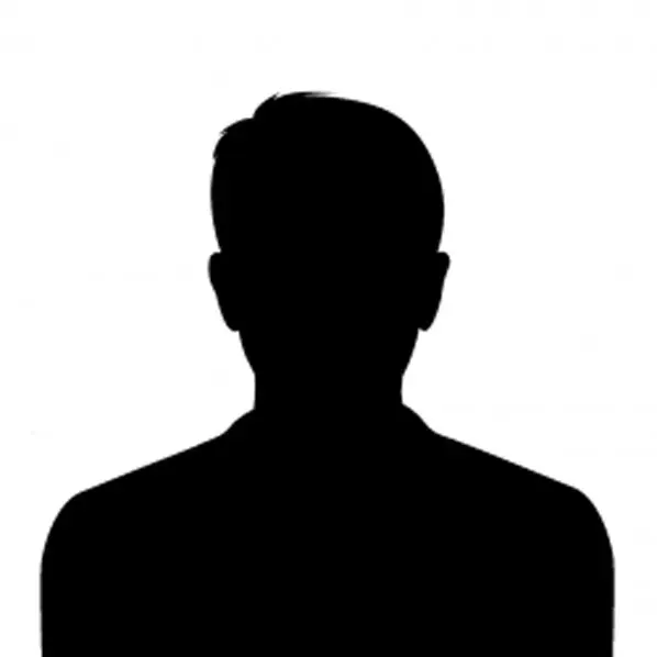 Man head and shoulders silhouette