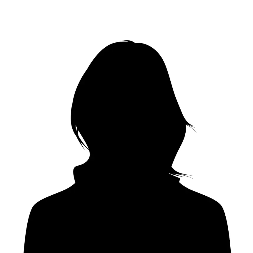 Head ansd shoulders silhouette of a lady